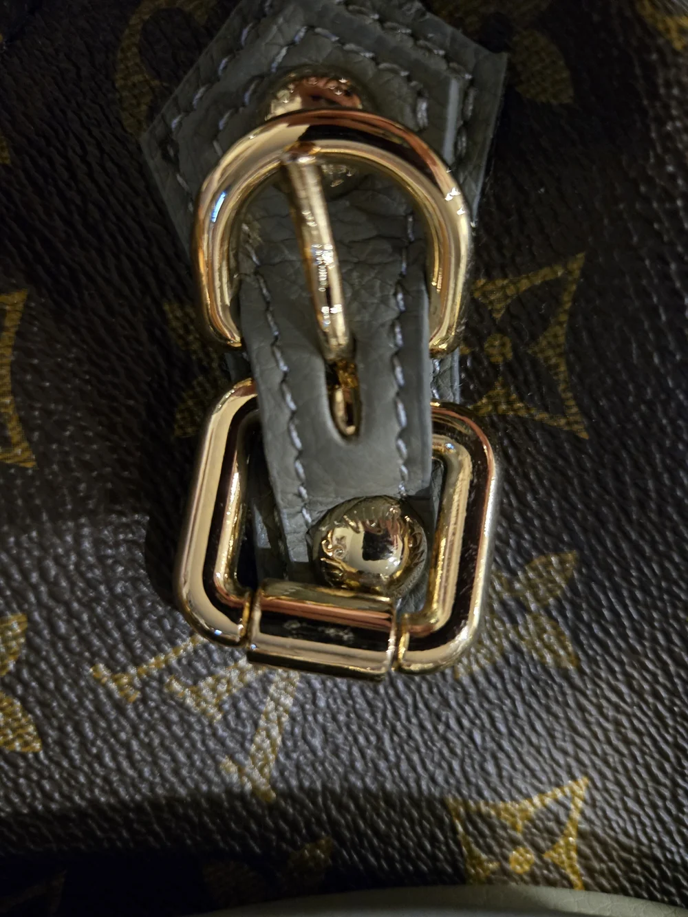 Louis Vuitton STYLE Monogram Canvas Tote with Gray Trim With Matching Wallet
